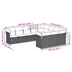 vidaXL Salon de jardin avec coussins 10 Pièces beige résine tressée