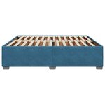 vidaXL Cadre de lit sans matelas bleu 200x200 cm velours
