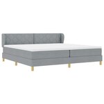vidaXL Lit à Ressorts avec Matelas Crème 90x200 cm Tissu Gris clair
