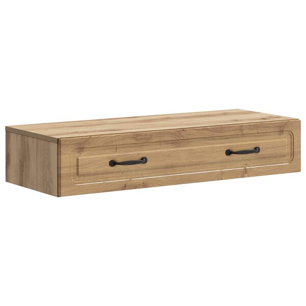 vidaXL Table d'appoint murale 87 5 x 34 5 x 17 cm Bois d'ingénierie