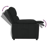 vidaXL Fauteuil inclinable Noir Tissu