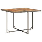 vidaXL Ensemble à manger de jardin 11 Pièces coussins gris résine tressée