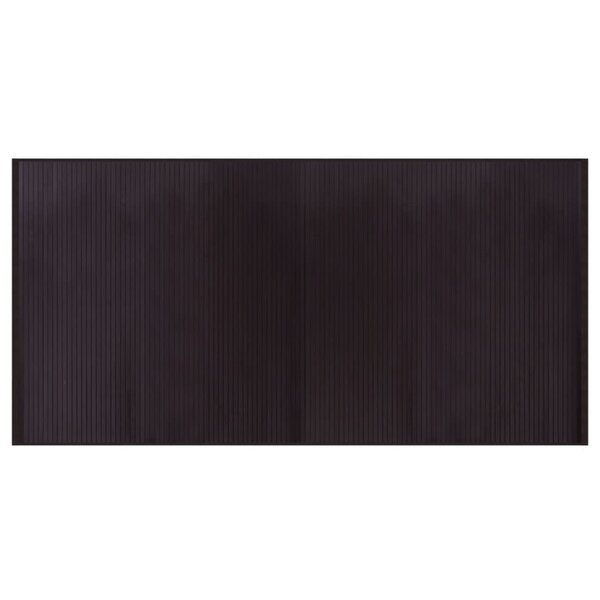 vidaXL Tapis rectangulaire marron foncé 100x200 cm bambou