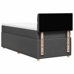 vidaXL Sommier à lattes de lit avec matelas Gris foncé 80x200 cm Tissu