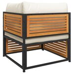 vidaXL Salon de jardin avec coussins 6 Pièces bois d'acacia solide