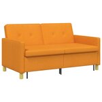 vidaXL Canapé-lit escamotable Jaune foncé Tissu