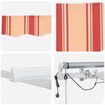 vidaXL Auvent rétractable automatique avec LED jaune et orange 500x300 cm
