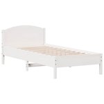 vidaXL Cadre de lit sans matelas blanc 90x190 cm bois de pin massif