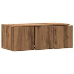 vidaXL Meuble TV chêne artisanal 80x34x30 cm bois d'ingénierie