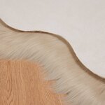 vidaXL Tapis en fausse Tafalla Beige 60 x 90 cm Polyester
