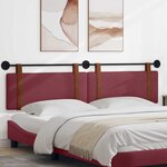vidaXL Tête de lit suspendue Bordeaux PU antique