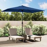 vidaXL Parasol d'extérieur avec poteau en métal 300x200 cm Azuré