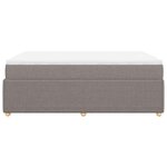 vidaXL Sommier à lattes de lit avec matelas Taupe 160x200 cm Tissu