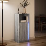 vidaXL Buffet avec LED sonoma gris 42 5x34x100 cm bois d'ingénierie