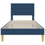 vidaXL Cadre de lit avec tête de lit Bleu 80 x 200 cm Tissu