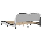 vidaXL Cadre de lit Viana avec LED sans matelas blanc et noir 180x200 cm