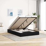 VidaXL Cadre de lit ottoman sans matelas noir 140x200 cm velours