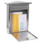 Boîte aux Lettres en Acier Inoxydable  Home E5717  Fond Étroit  Anti-pluie  Inox