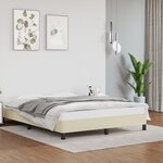vidaXL Cadre de lit sans matelas crème 140x190 cm similicuir