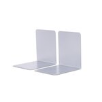 Lot de 2 Serre-livres Métal larges 14 x 12 x 14 cm Argent MAUL