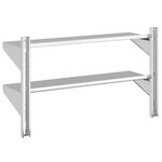 vidaXL Étagère murale à 2 niveaux 100x30x60cm argenté acier inoxydable