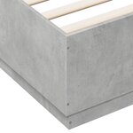 vidaXL Cadre de lit gris béton 140x200 cm bois d'ingénierie