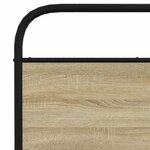 vidaXL Cadre de lit en métal sans matelas chêne sonoma 183x213 cm