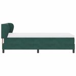 Lit Box Spring vidaXL avec Matelas Vert Foncé 90x190 cm Velours