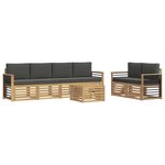 vidaXL Ensemble de canapés d'extérieur 7 pc