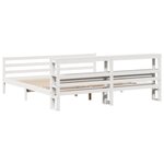 vidaXL Cadre de lit et tête de lit blanc 200x200 cm bois de pin massif