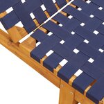 vidaXL Chaises longues bleu foncé bois d'acacia solide et tissu