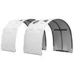 vidaXL Cadre de lit avec tunnel 3 Pièces Blanc Bois d'ingénierie