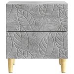 vidaXL Table de chevet 2 pc Gris béton 43 x 34 5 x 48 cm