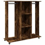 vidaXL Garde-robe avec roues chêne fumé 102x38x110cm bois d'ingénierie
