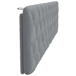 vidaXL Coussin de tête de lit gris clair 200 cm tissu