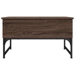 vidaXL Table basse chêne marron 70x50x40 cm bois d'ingénierie et métal