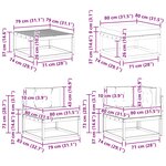 vidaXL Ensemble de canapés d'extérieur 9 Pièces Blanc et anthracite