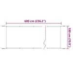vidaXL Auvent vertical Terre cuite 180x600 cm Tissu oxford