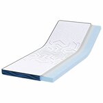 vidaXL Coussins de Matelas Blanc et bleu 80 x 200 cm