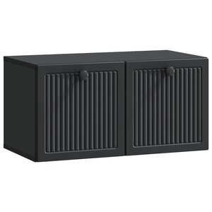 vidaXL Meuble TV mural Noir 59 5 x 31 x 30 cm Bois d'ingénierie