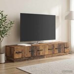 vidaXL Meuble TV Bois ancien 147 x 34 5 x 27 cm Bois d'ingénierie