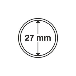 Capsules rondes 27mm pour monnaies de collection. Paquet - 10 capsules