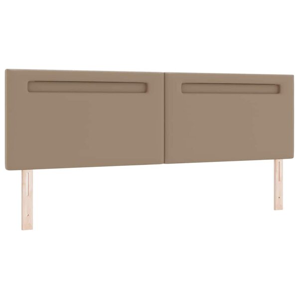 vidaXL Tête de lit avec des lumières à LED Cappuccino 180 cm PVC