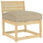 vidaXL Coussin pour assise de palette Taupe 70 x 70 x 12 cm