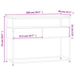 vidaXL Table console chêne sonoma 100x40x75 cm bois d'ingénierie