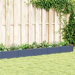 vidaXL Jardinière avec piquets bleu gris 362 5x42 5x28 5 cm PP
