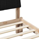 vidaXL Cadre de lit avec tête de lit Marron 200 x 200 cm Pin massif