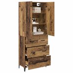 vidaXL Haut Armoire Bois Ancien 69 5 x 34 x 180 cm Bois d'ingénierie