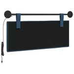 vidaXL Tête de lit suspendue Avec lumière LED Bleu Tissu