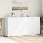vidaXL Buffets 2 Pièces blanc 79x38x80 cm bois d’ingénierie